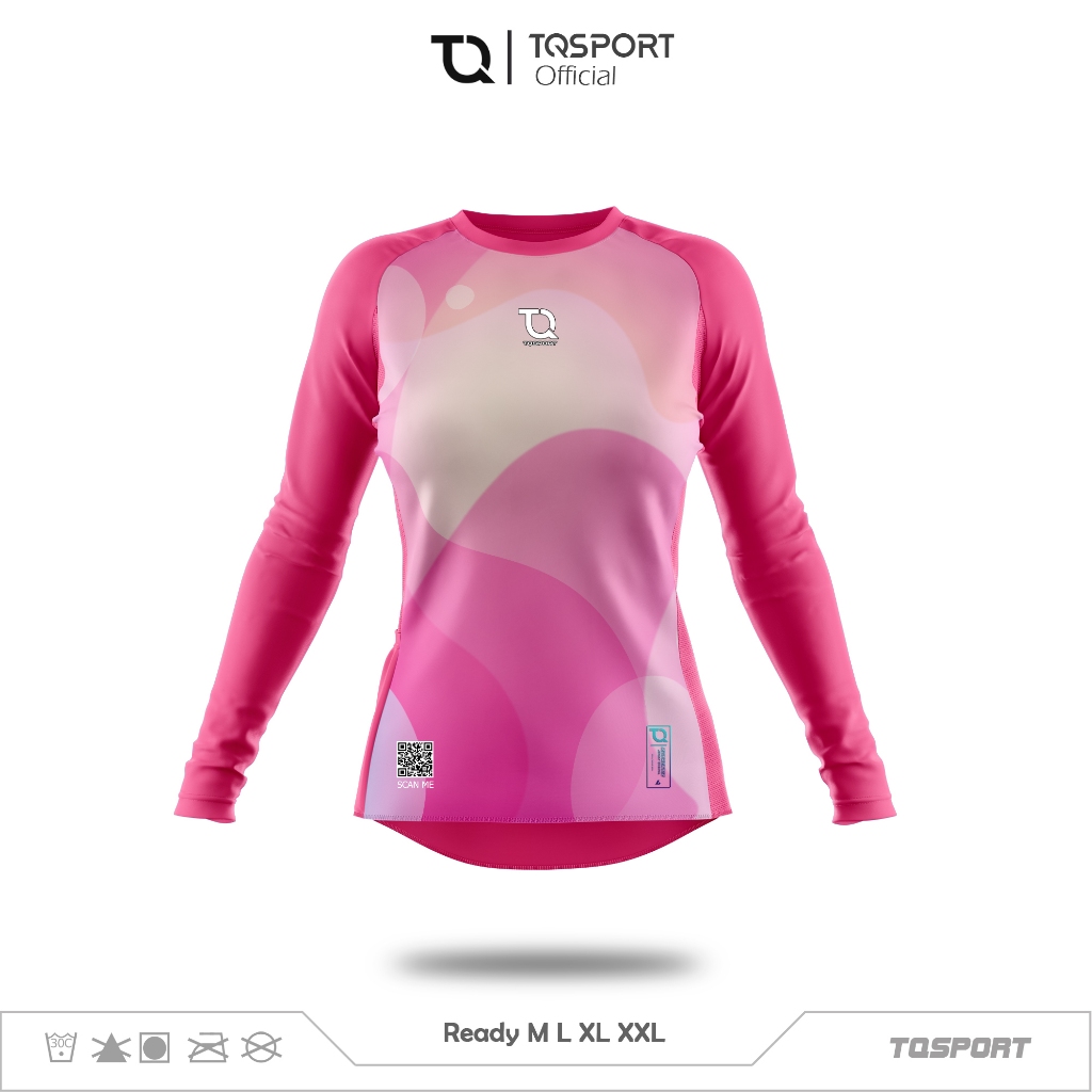 TQSPORT - Fluid Atasan Olahraga Wanita Lengan Panjang Training