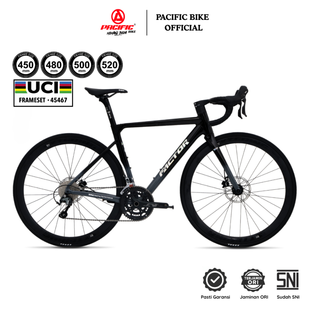 Pacific Sepeda Balap Remaja dan Dewasa Factor Elite 700C 2x10 Speed UCI Frameset