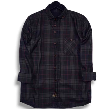 Kemeja Flanel Premium Pria Lengan Panjang Lembut Tebal Tidak Berbulu Motif Casual Brill