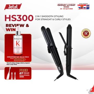 Jetzt HS300 2 In 1 Catokan Rambut Curly Hair Straightener Curler Lurus Keriting Multifungsi Low