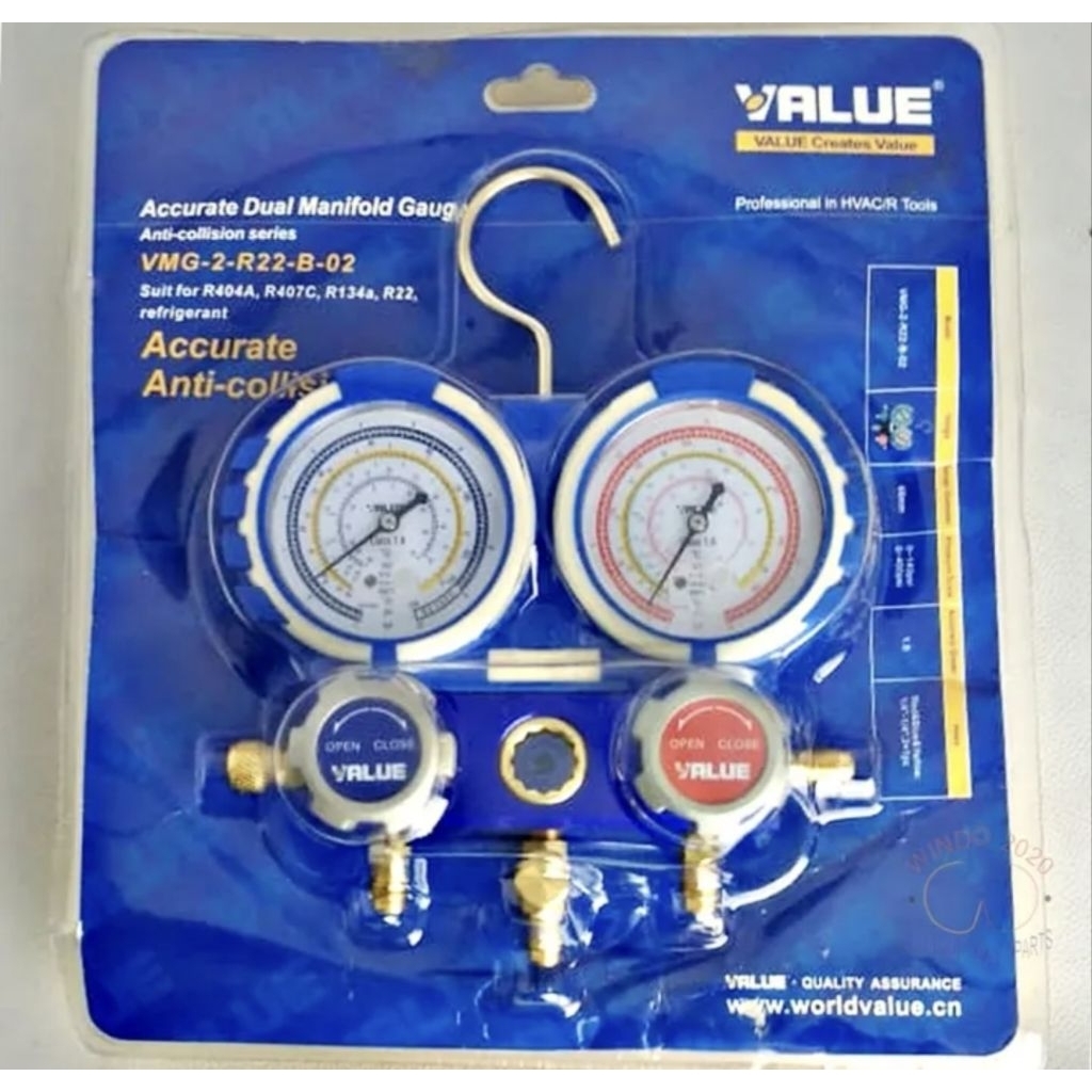 Jual NEW Testing Manifold Double Ac Merk Value Buat Tipe Freon R 22 R ...