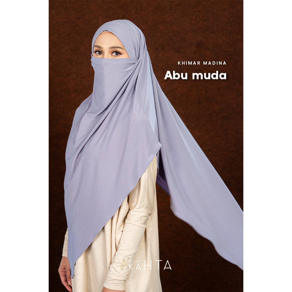 Kahtahijab French Khimar Madina Umroh Haji Syari Instan Hijab Cadar Niqab Jersey Adem Lebaran