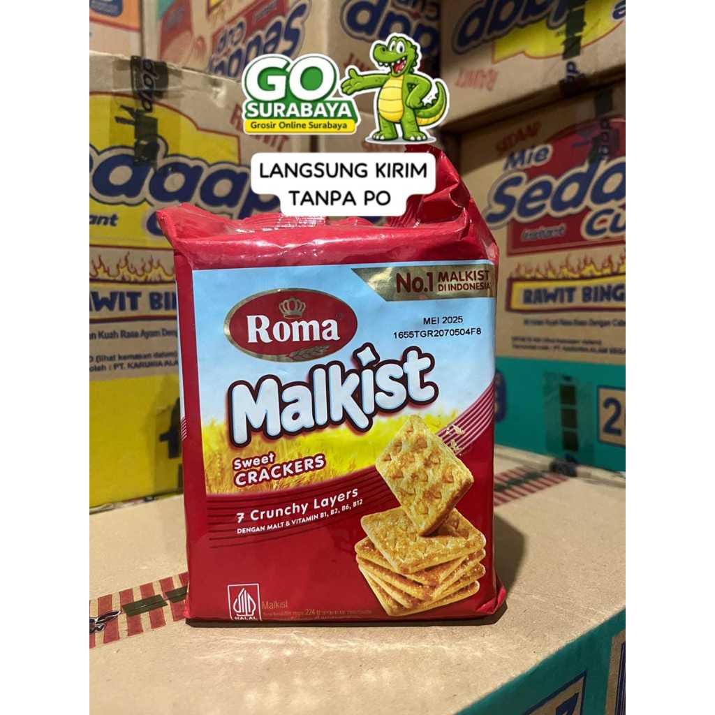 Jual Roma malkis crackers 224 gram 1 dus isi 36 pcs | Shopee Indonesia