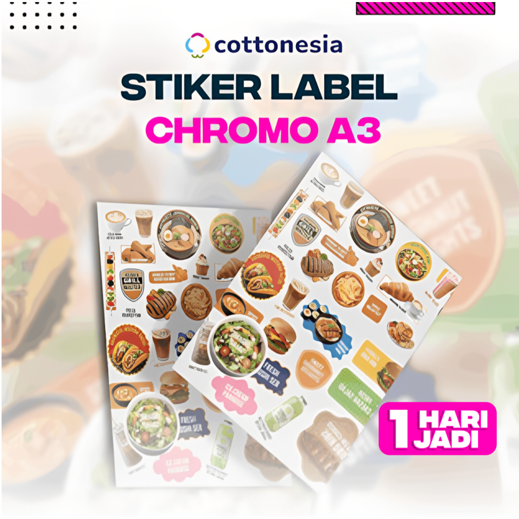 Jual Cetak Custom Sticker Chromo I Print Label Bulat | Label Nama ...