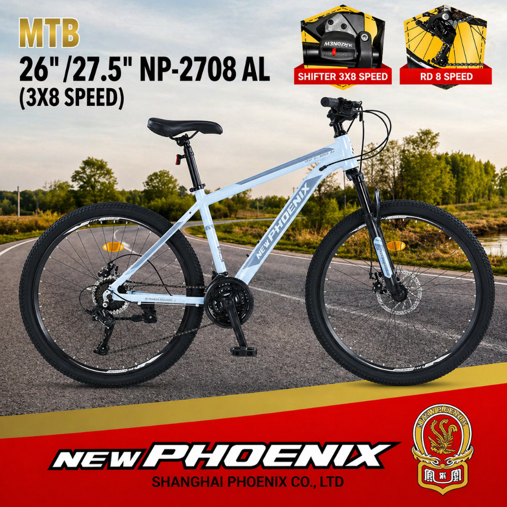 Jual Sepeda MTB New Phoenix NP-2708 AL 26