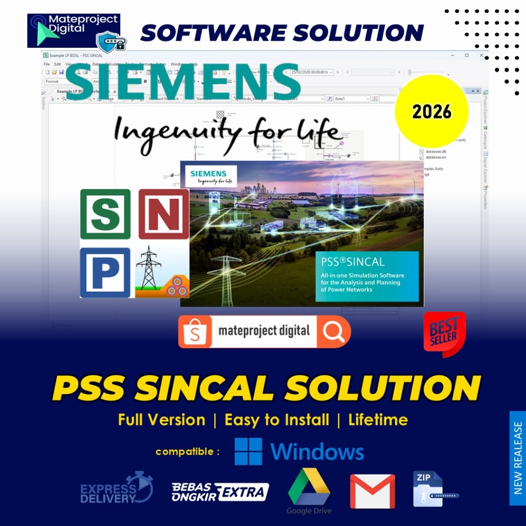 Jual PSS SINCAL 21.5 Full Software Electrical Simulasi & Modeling ...