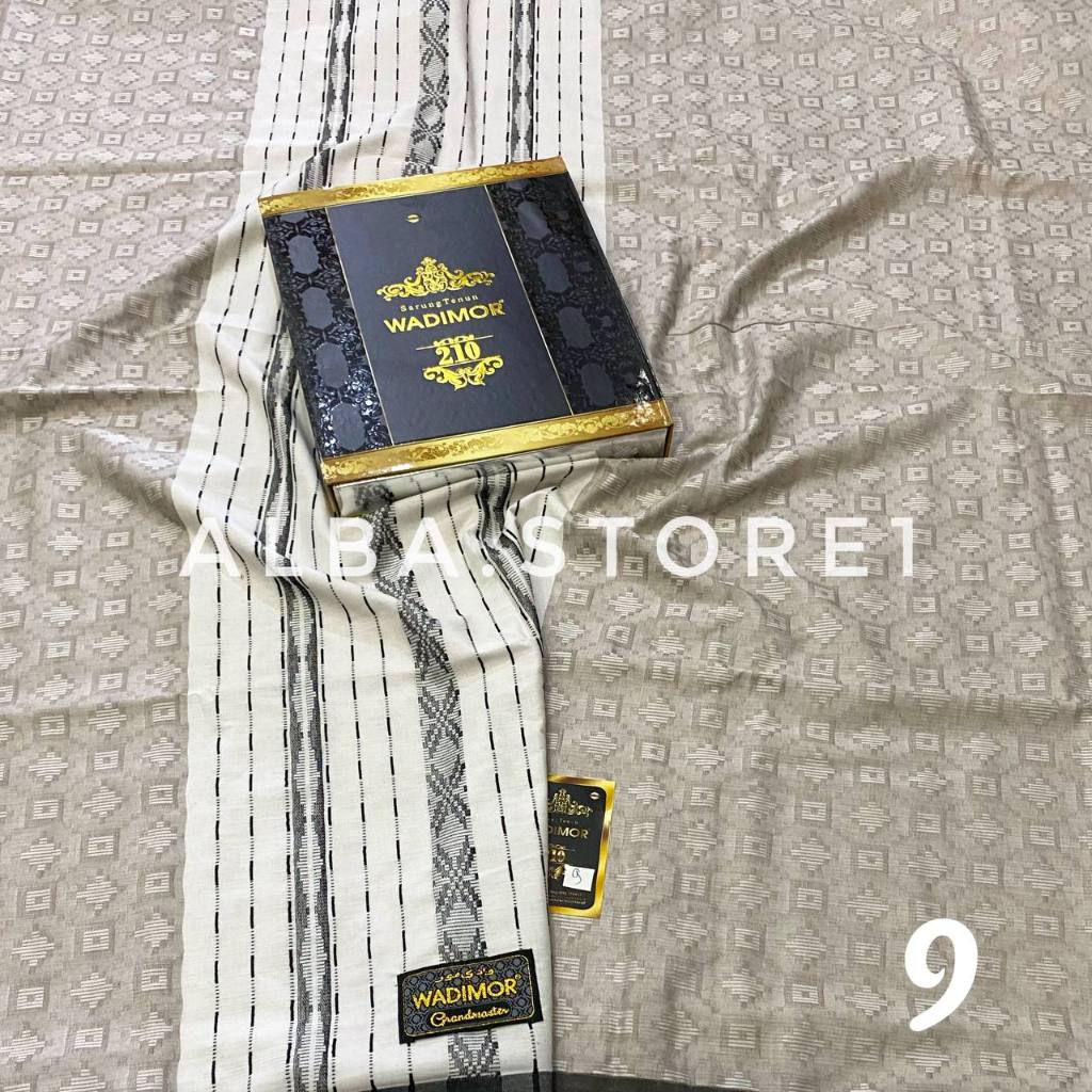 Sarung WADIMOR Dobi Putih Songket Timbul Wadimor PANORAMA  Wadimor 210 dobi/ Sarung Wadimor Grosir/Agen Sarung Wadimor Pekalongan