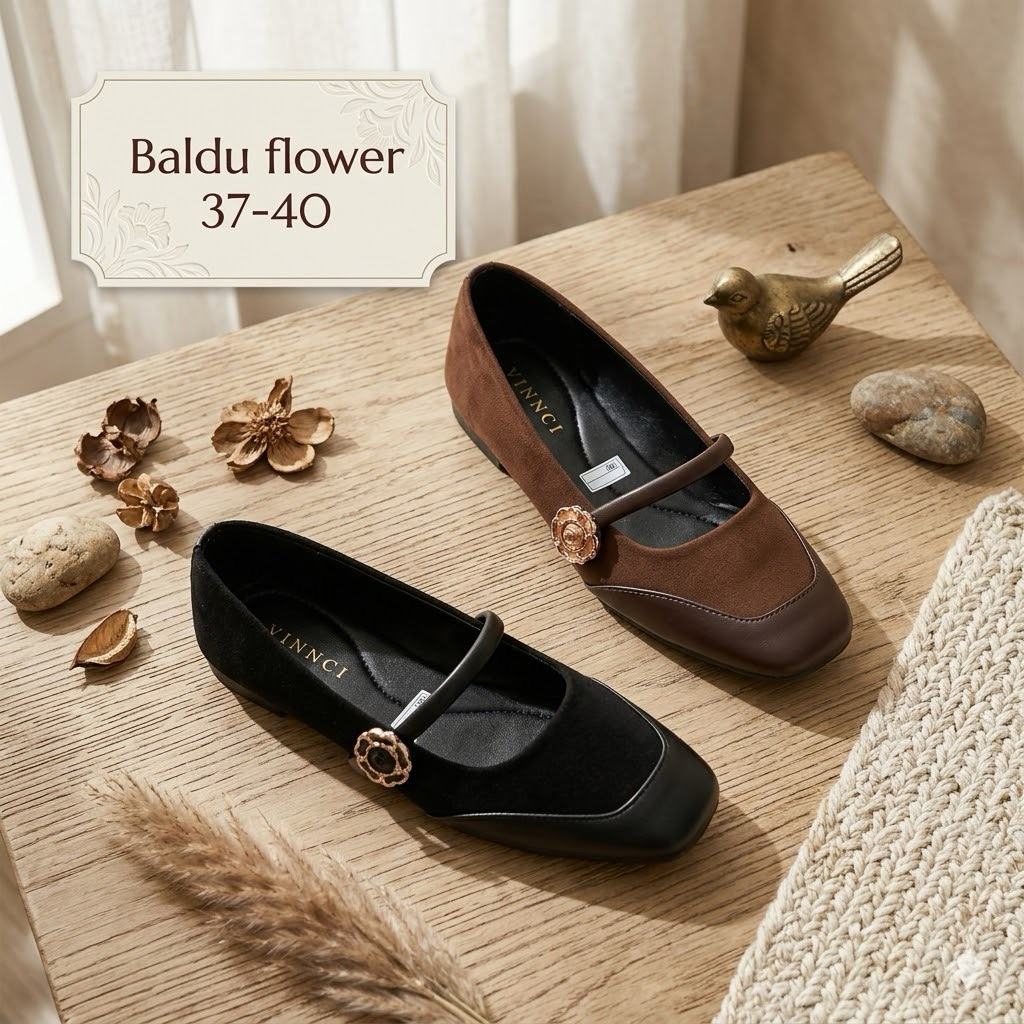 Jual Pansus baldu bunga flatshoes wanita | Shopee Indonesia