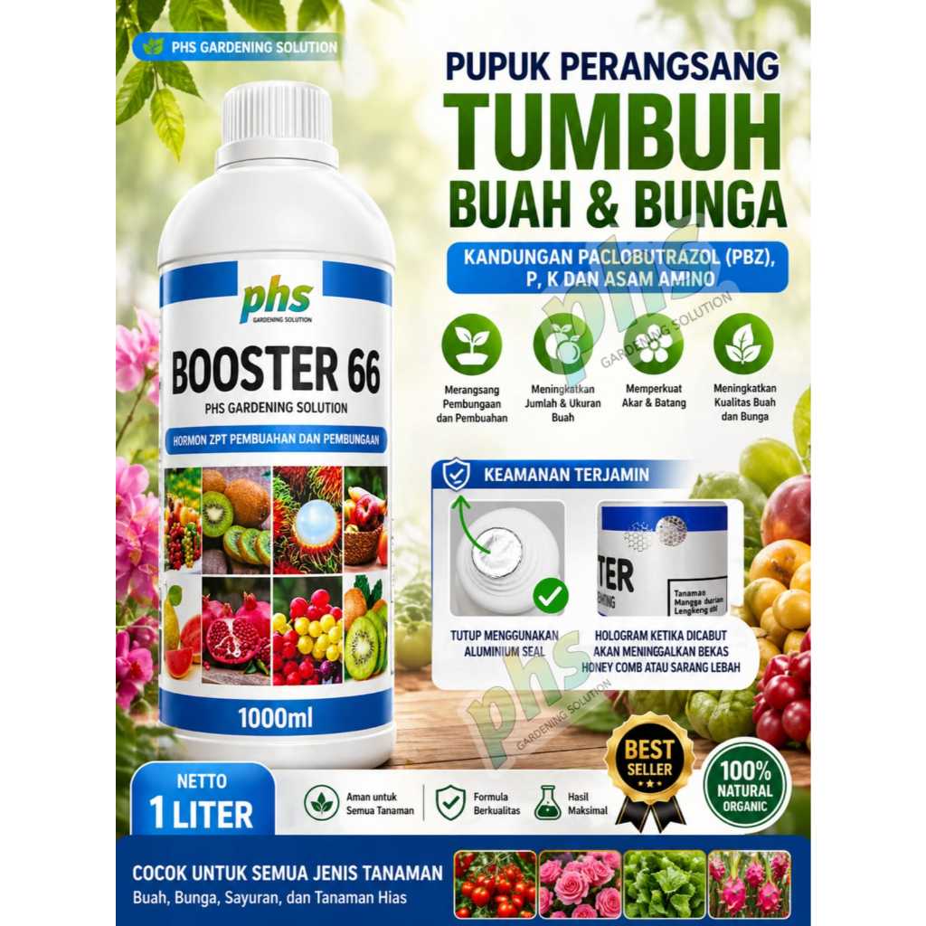 Jual Pupuk Booster 66 Hormon Pembuahaan Pembungaan | Shopee Indonesia