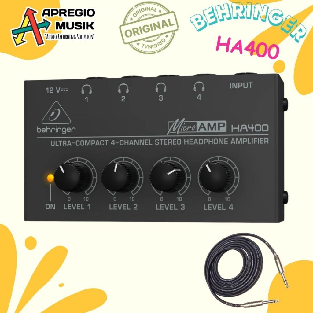 Jual Behringer HA400 HA 400 Micro Amp Headphone Amplifier percabangan 4 ...