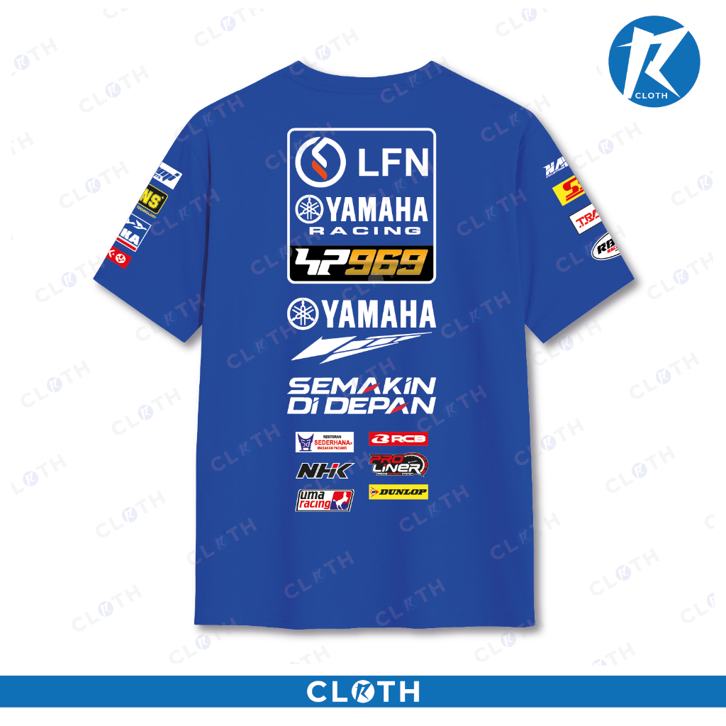Jual T-SHIRT KAOS LFN HP969 YAMAHA RACING TEAM ROAD RACE 2026 COMBED ...