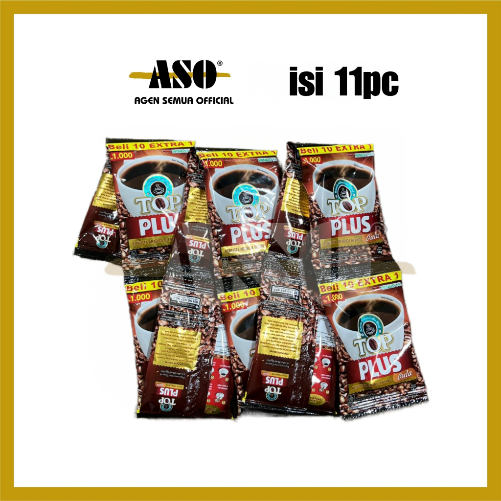 Jual TOP COFFEE PLUS GULA RENCENG ( ISI 11 ) | Shopee Indonesia