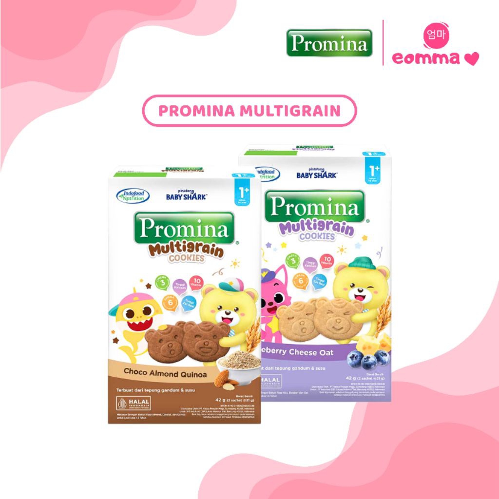 Jual Promina Multigrain Cookies 1+ Blueberry Cheese Oat / Choco Almond ...