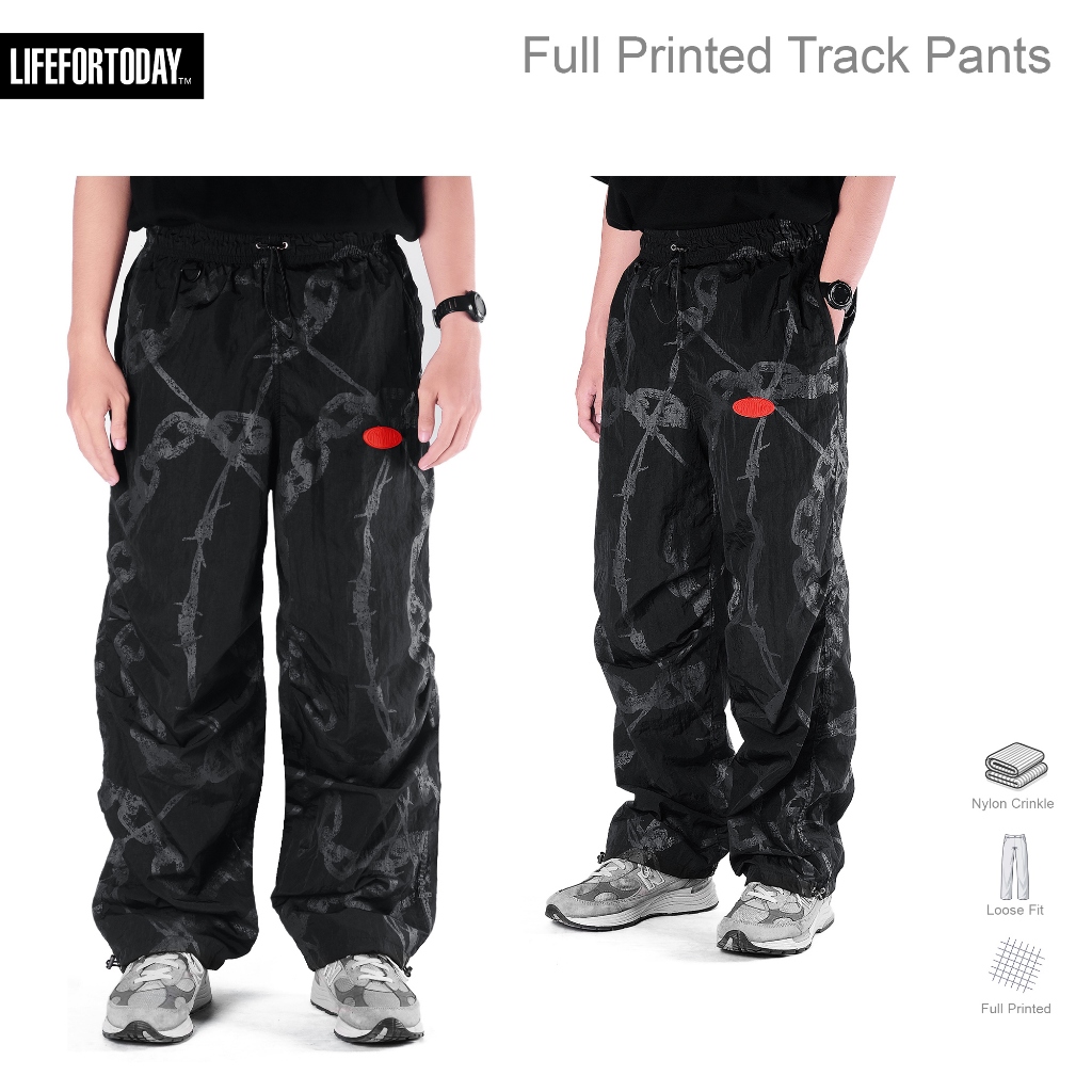 Jual ROW TRACK PANTS BLACK LIFEFORTODAY | Shopee Indonesia