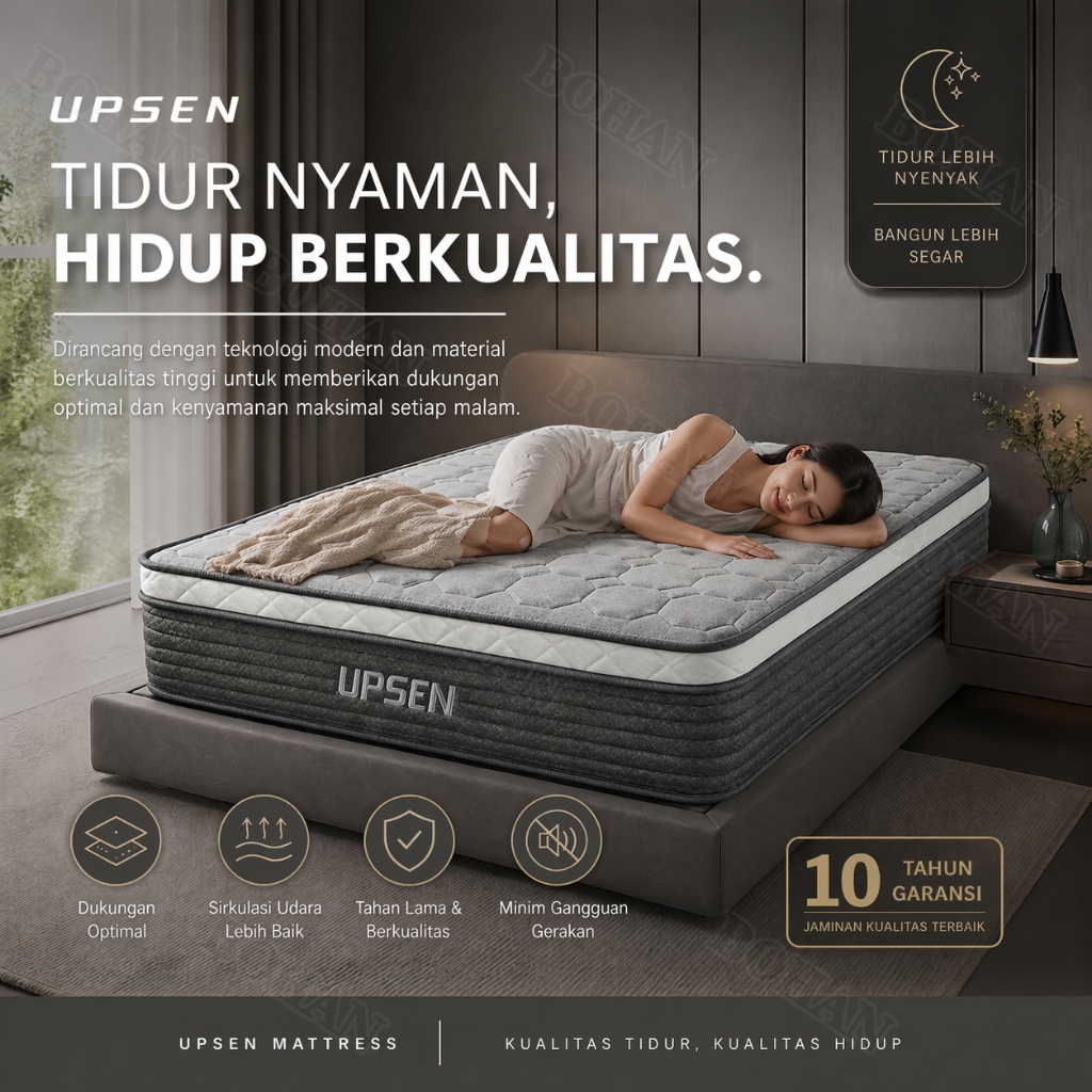 Jual Bohan Kasur Spring Bed Premium 25cm - Pocket Spring, 3 Sisi ...