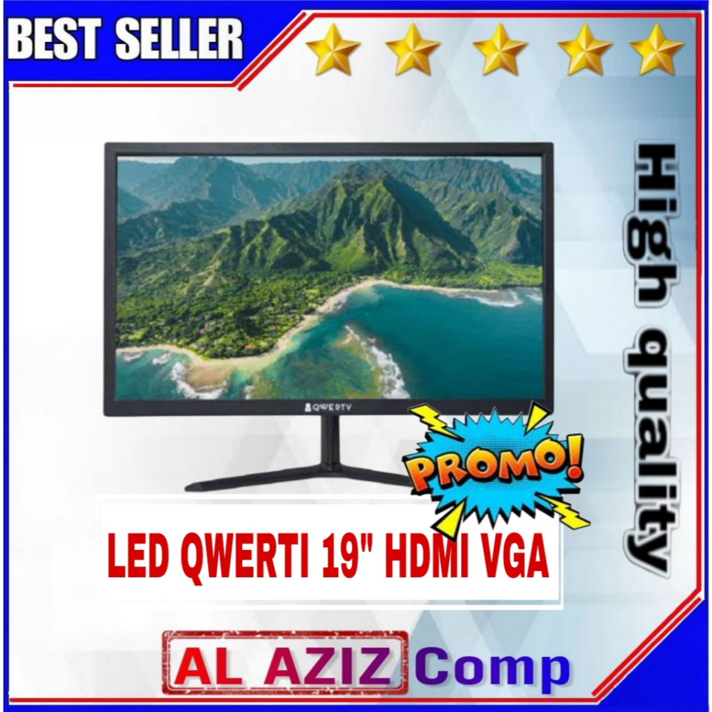 Jual Monitor LED QWERTY 19 Inci HDMI VGA | Shopee Indonesia