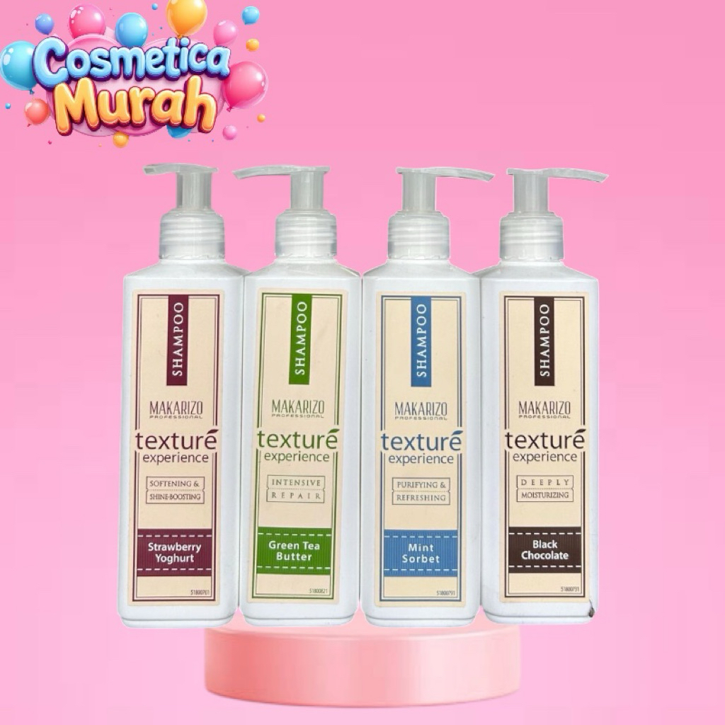 ia,ox [shampoo] MAKARIZO texture experience shampo 250 ml aroma lembut rambut kuat anti rontok