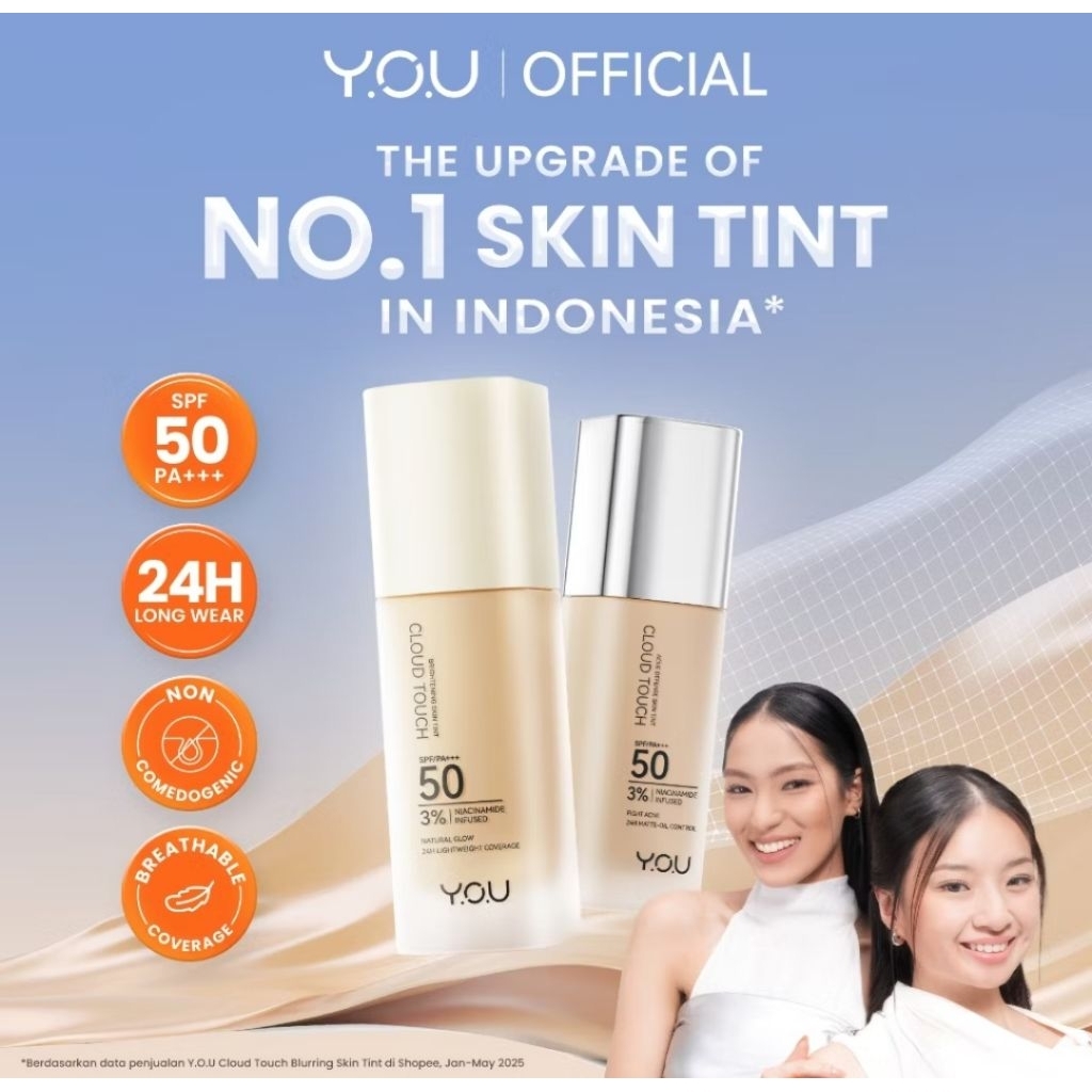Jual [ Shades Shell Ivory ] YOU Cloud Touch 3% Niacinamide Acne ...