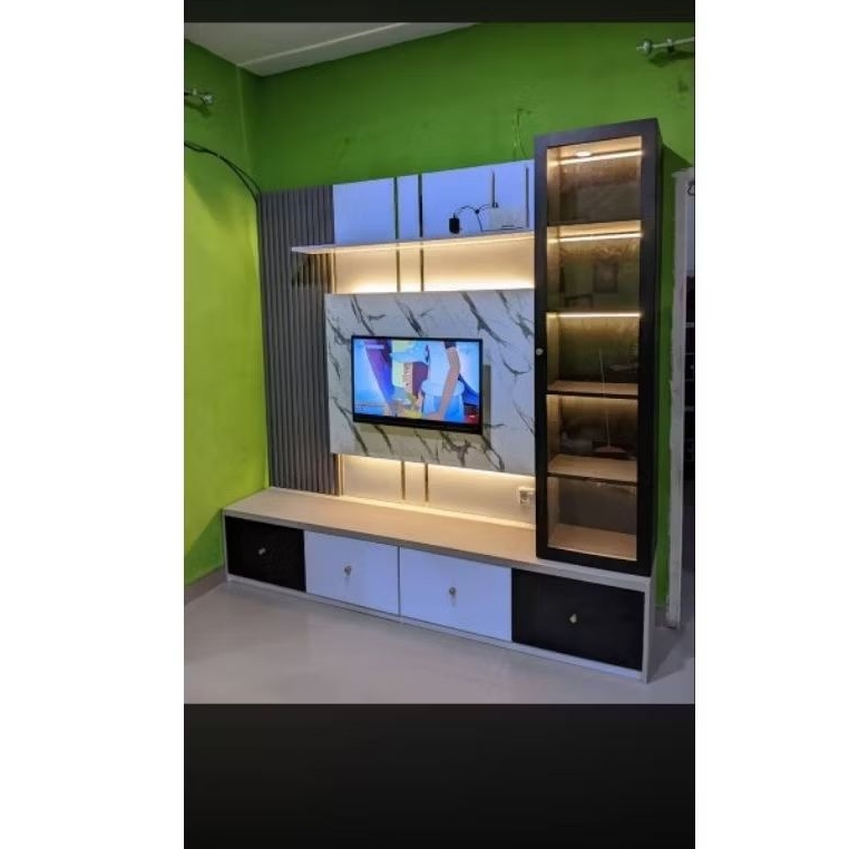 Jual Backdrop TV HPL bisa custom model lain | Shopee Indonesia