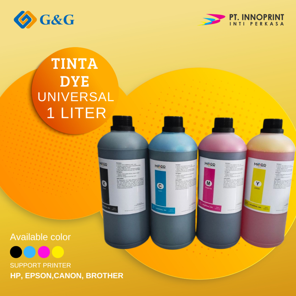 Jual Tinta Dye Morr Innoprint 1000 ml / 1 Liter Anti Mampet dan Warna ...