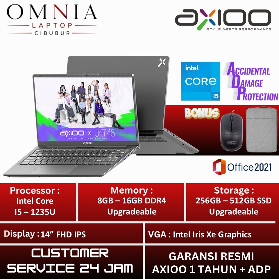 Jual Laptop Axioo Mybook Hype 5 Intel I5 1235U GEN 12 Ram 16GB 512GB ...