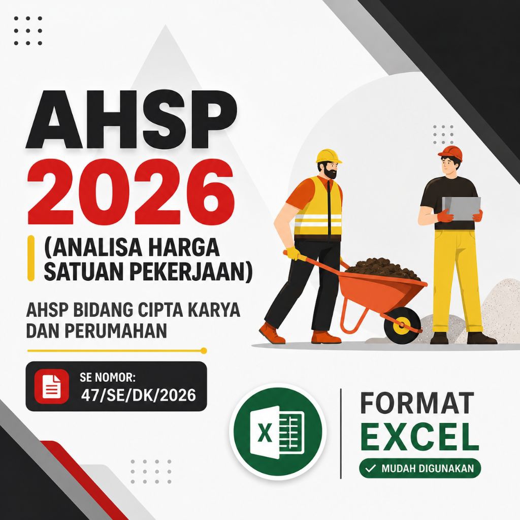 Jual AHSP 2026 Excel Otomatis Cipta Karya Perumahan SE 47/SE/DK/2026 ...