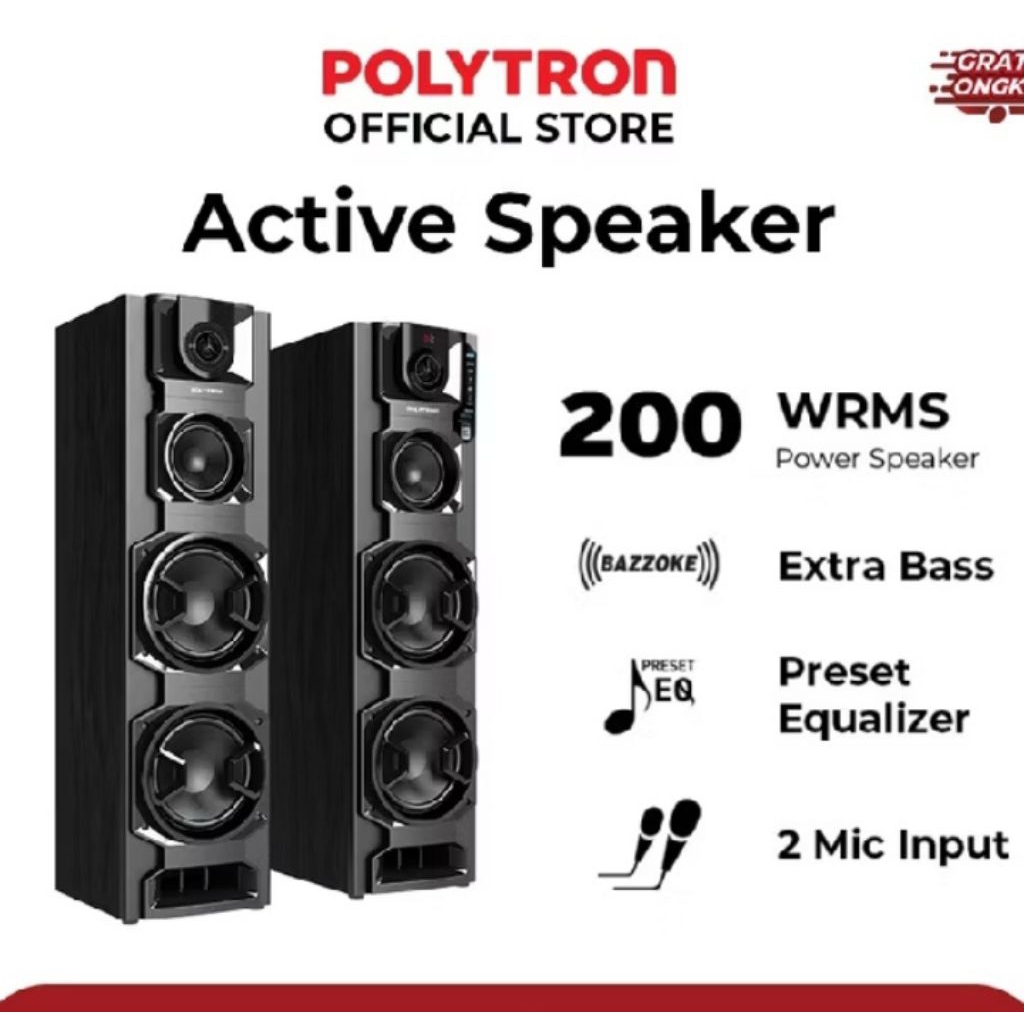 Jual Speaker Aktif Polytron PAS 8E20 Bluetooth Super Bass - 8 Inch, 200 ...