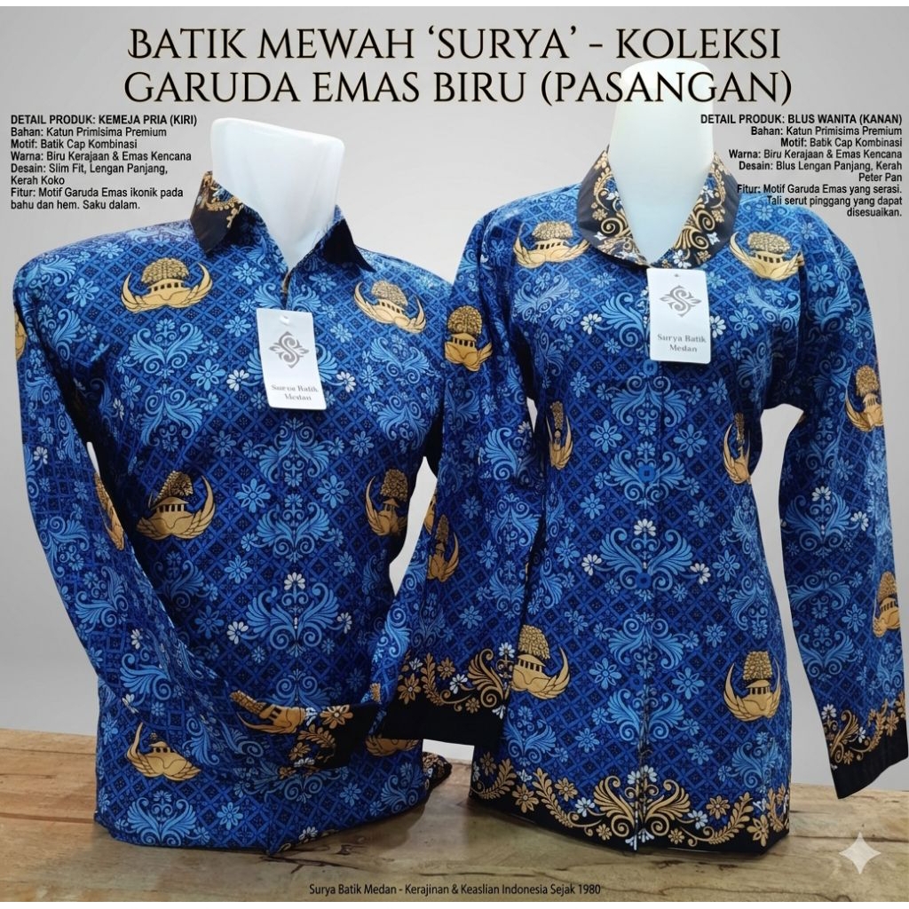 Jual BATIK KOPRI PRIA & WANITA ( DILAPISI PURING) - BATIK KANTOR PRIA ...