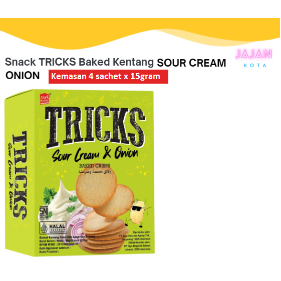 Jual Snack TRICKS Baked Kentang Original TRICKS Sour Cream & Onion 1 ...