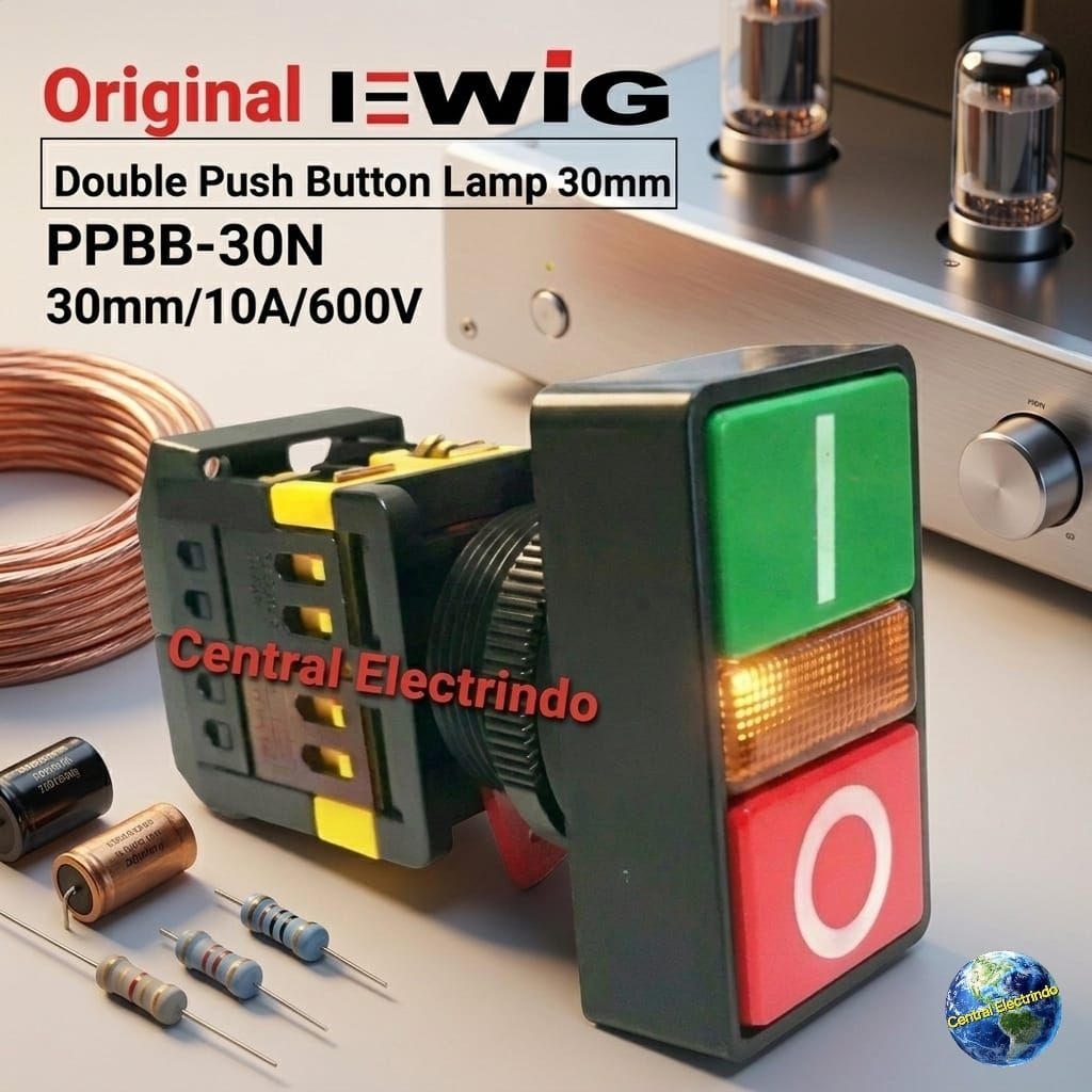 Jual Double Push Buttton EWIG PPBB-30N 30mm 10A 600V. | Shopee Indonesia