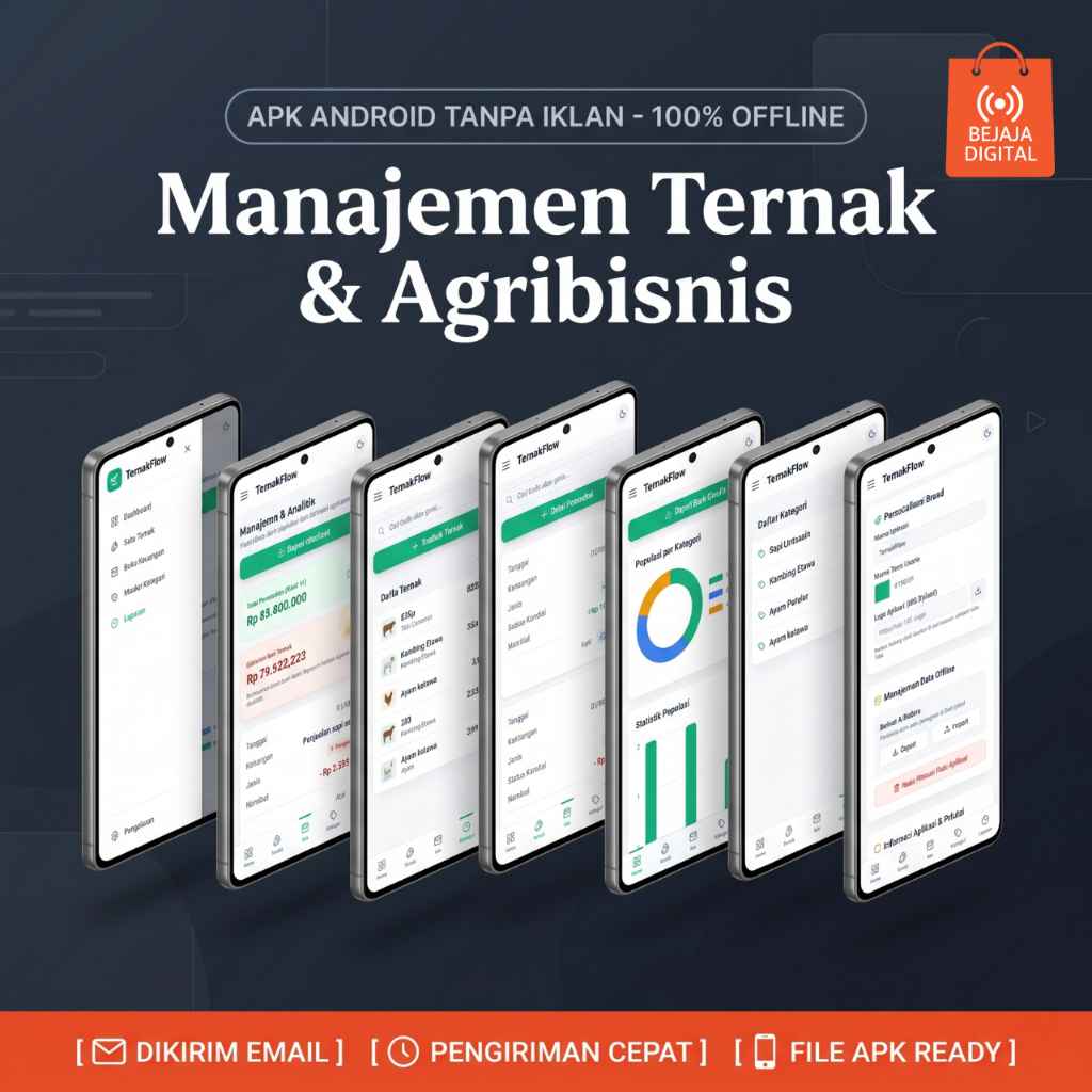Aplikasi Android Manajemen Ternak Agribisnis Kas Keuangan Lengkap Offline APK