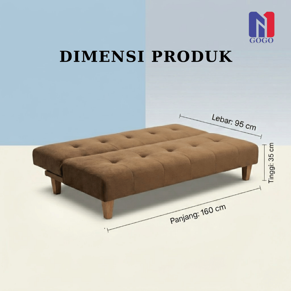 Jual Dalmet Pudan Sofa Bed 160 Minimalis Pudan 2-in-1 - Kasur Lipat ...