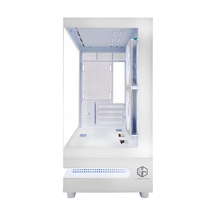 Jual CUBE GAMING PROVICT WHITE - mATX Gaming Case - All White Inside ...