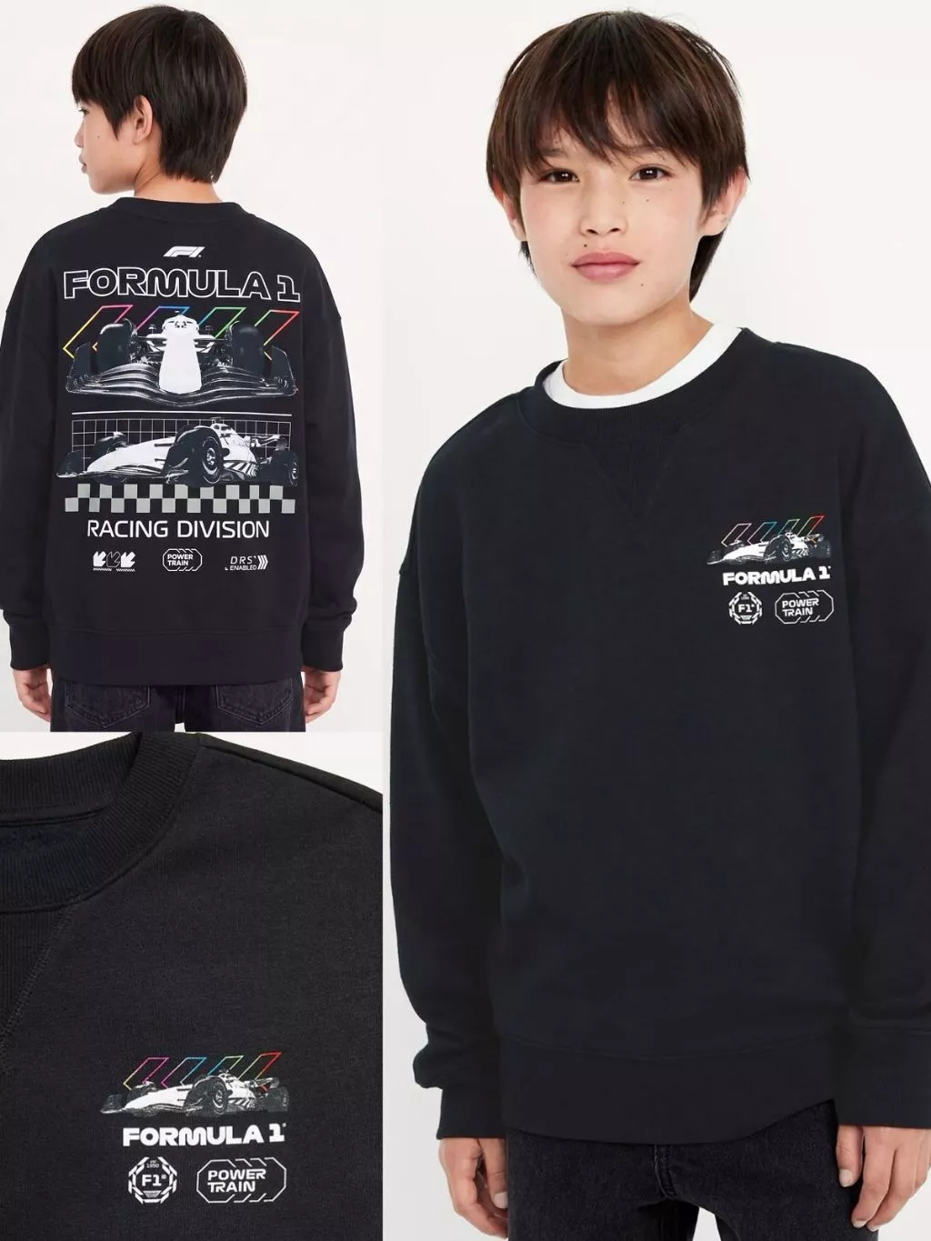 Sweater Lengan Panjang Anak OLN F1 Oversized Graphic Sweatshirt for Boys - 2393