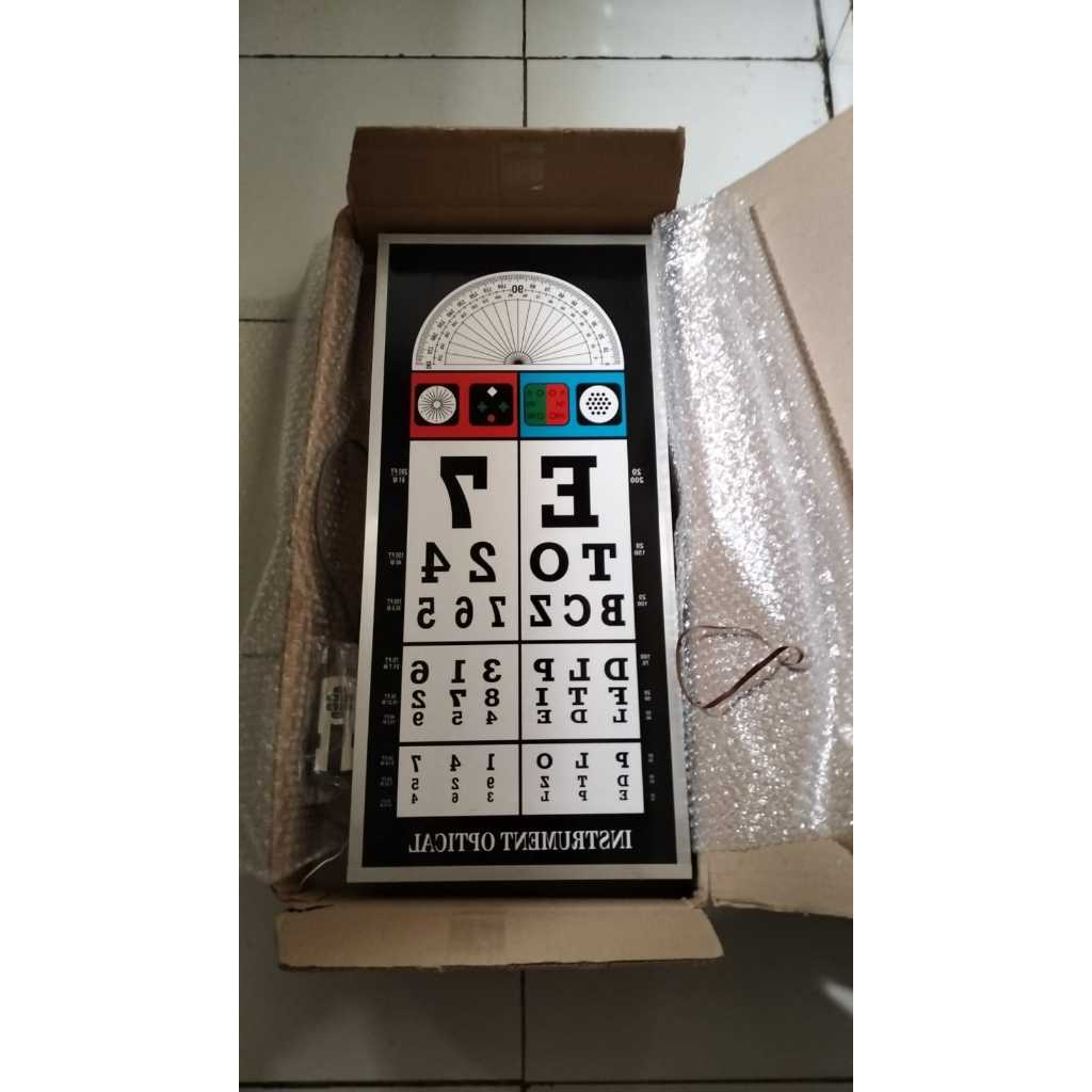 Jual snellen chart elektrik remote atau alat test periksa mata | Shopee ...