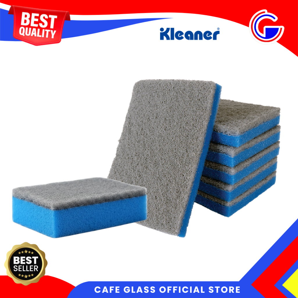 Spons Cuci Piring Kleaner - Spons Sabut Anti Gores - Spons Dapur Tebal Multifungsi Isi 1pcs/6pcs - GSH-001/GSH-011-1