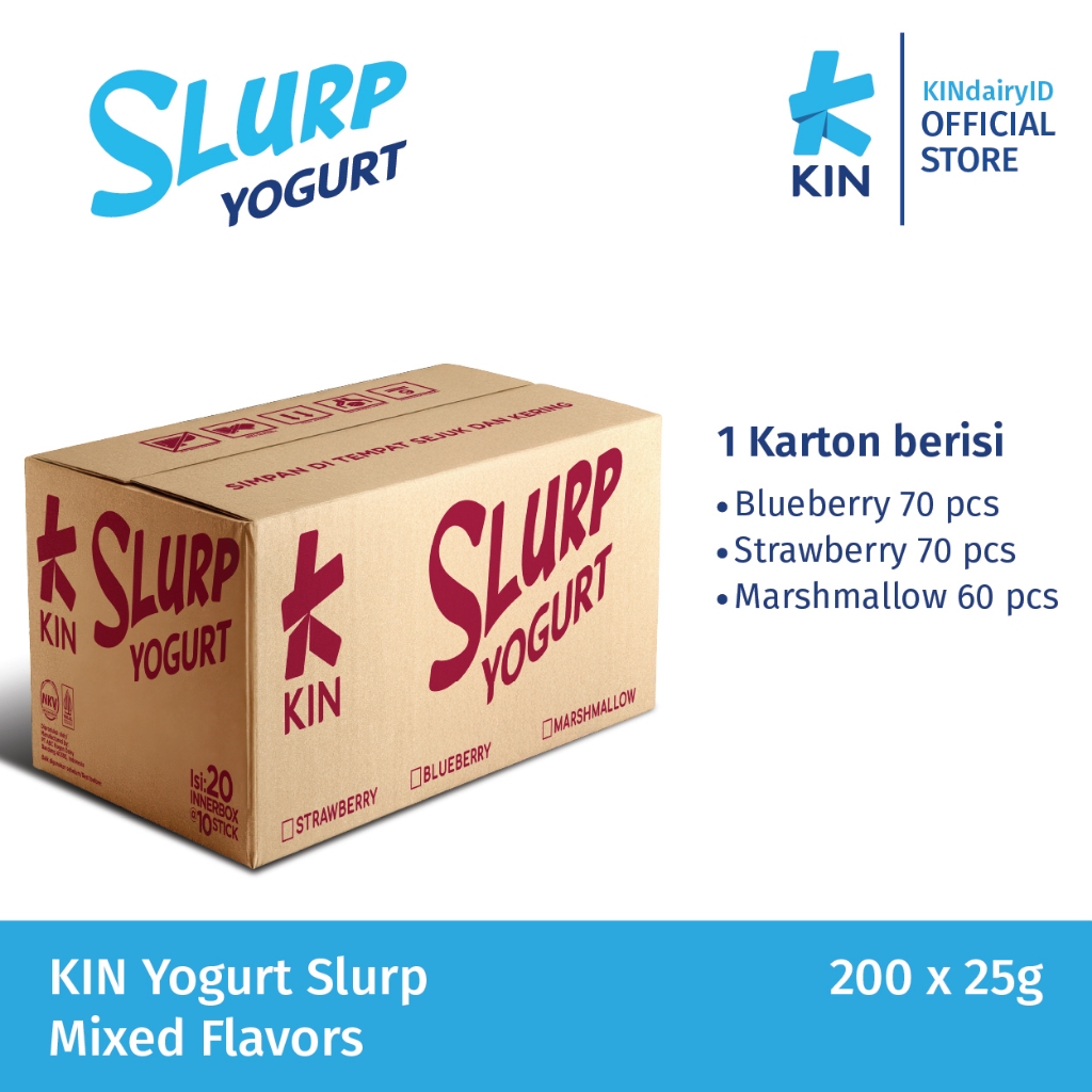 Jual KIN Bulgarian Yogurt Slurp 25gr Mix Varrian - 1 Carton | Shopee ...