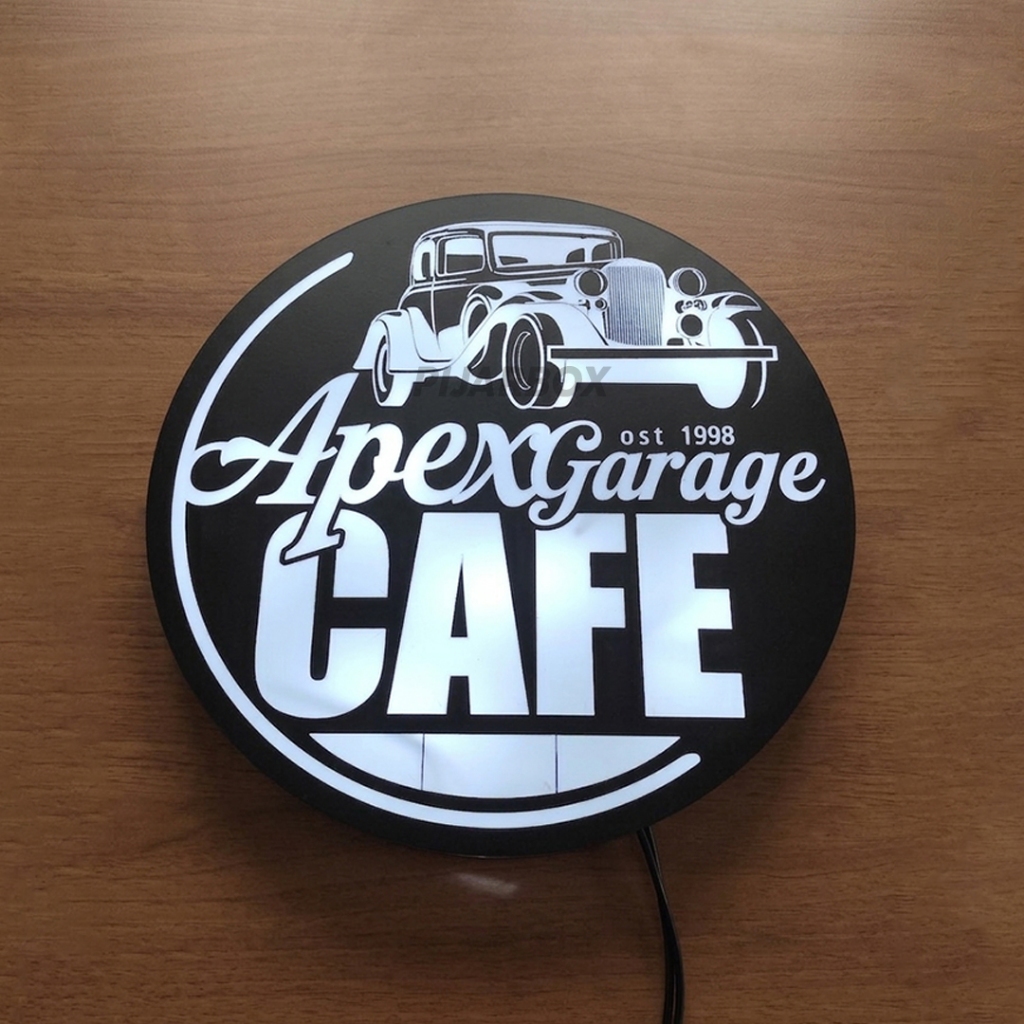 Jual Plang Papan Akrilik Neon Box Slim LED Menyala 1 Sisi Custom Desain ...
