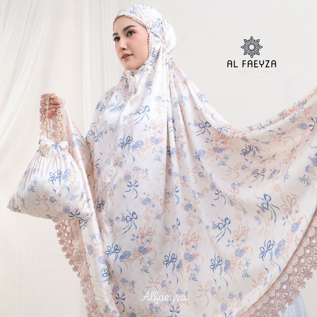 ALFAEYZA - Mukena Dewasa Armani Silk Renda Mewah Nahwa Series