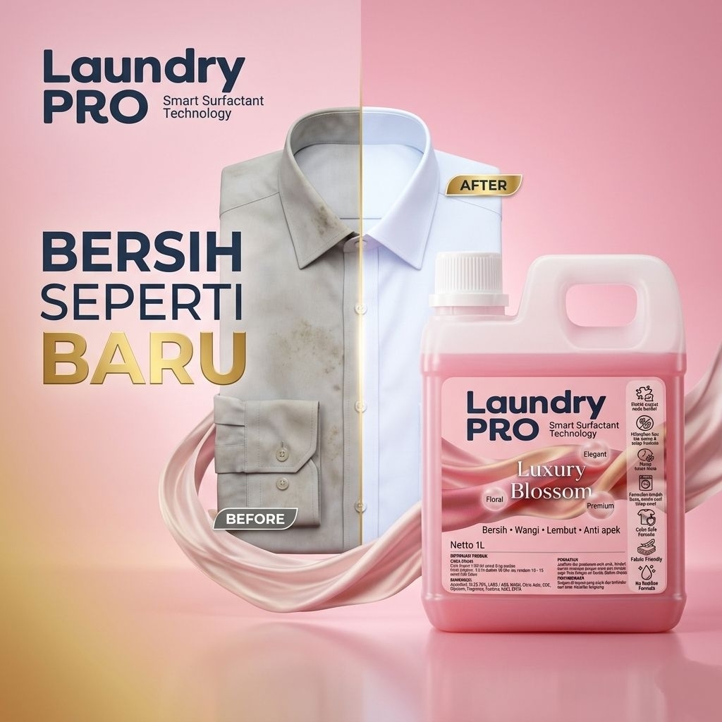 Jual Lundry PRO Deterjen Cair Matic Anti Bacterial Wangi Tahan Lama ...