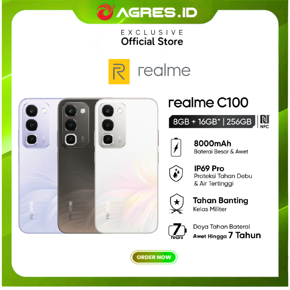 Jual realme C100 8GB/256GB - 8000mAh Titan Long-Lasting Battery - IP69 ...