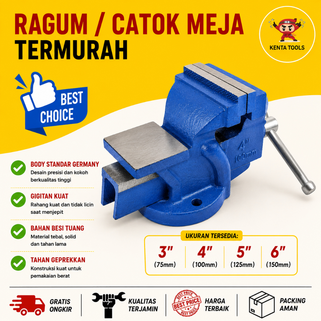 Jual Ragum Catok Meja Germany Standard Iron Cast | Shopee Indonesia