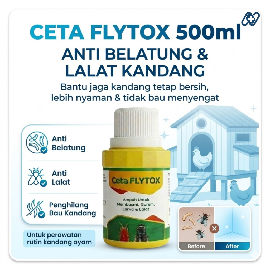 Jual CETA FLYTOX 500ML Obat Lalat Kandang Ayam Sapi Kambing & Domba ...