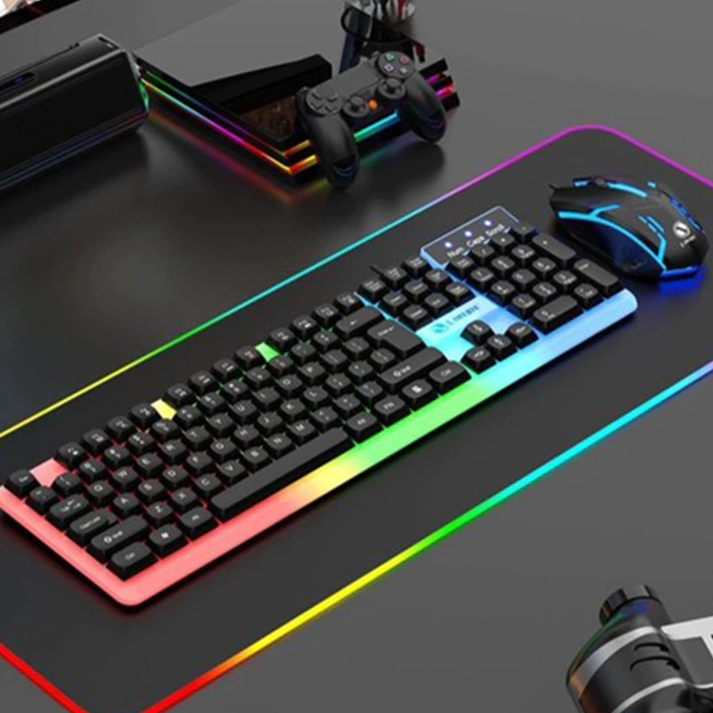 Jual TX35 Komputer Keyboard Gaming Kantor USB Kabel RGB Rainbow Tombol ...