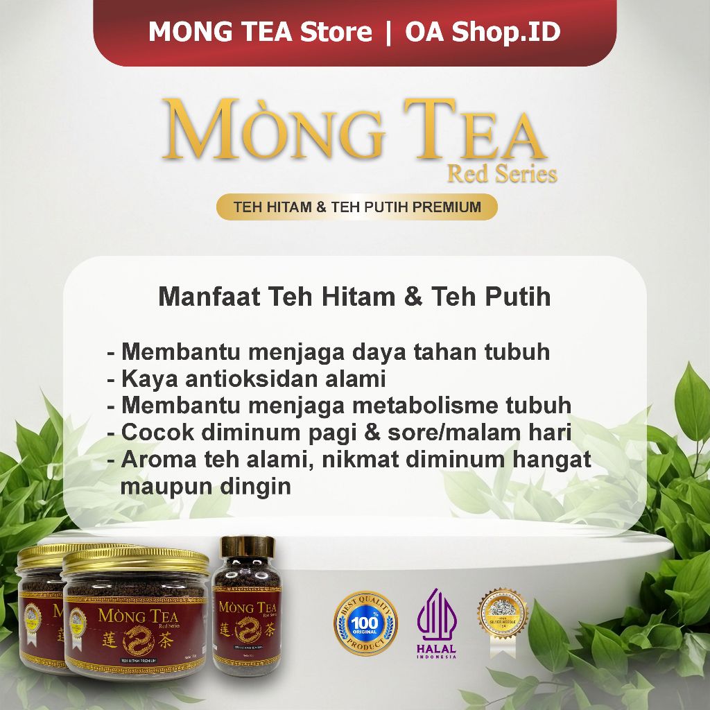 Jual Mong Tea Teh Hitam Premium Teh Putih Murni 100gr Original - Teh ...