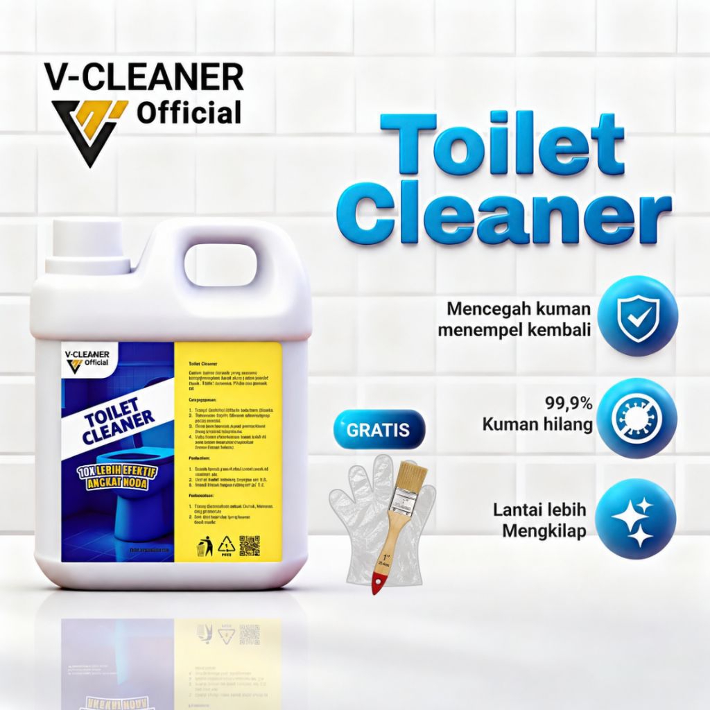 V-CLEANER Official 1000ml Pembersih Kerak Kamar Mandi