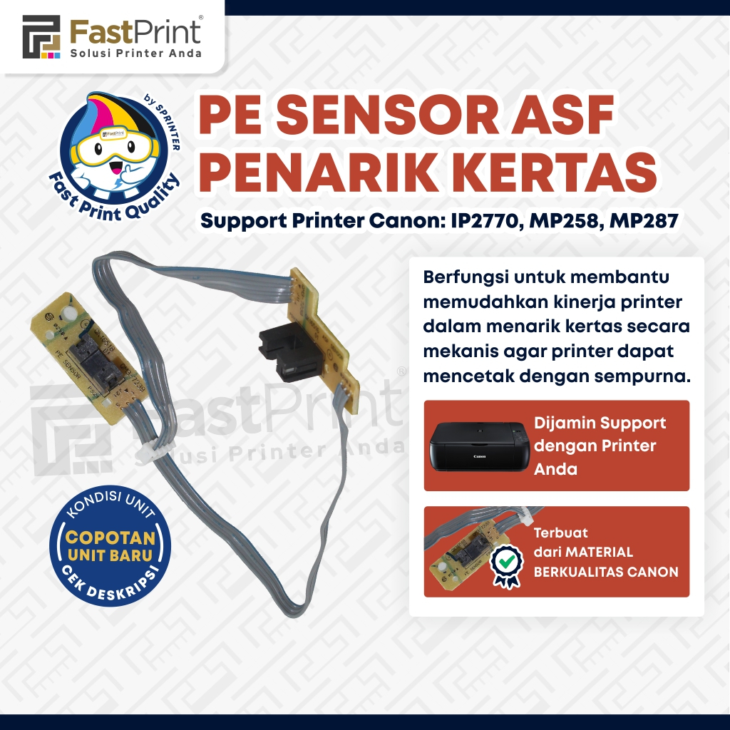 Jual Fast Print PE Sensor Penarik Kertas ASF Canon IP2770 MP258 MP287 ...
