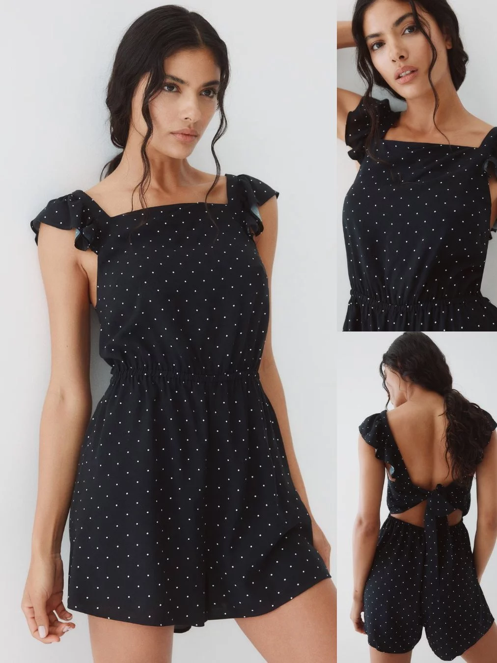Romper Jumpsuit Pendek Wanita HM Tie-Back Playsuit - 2423