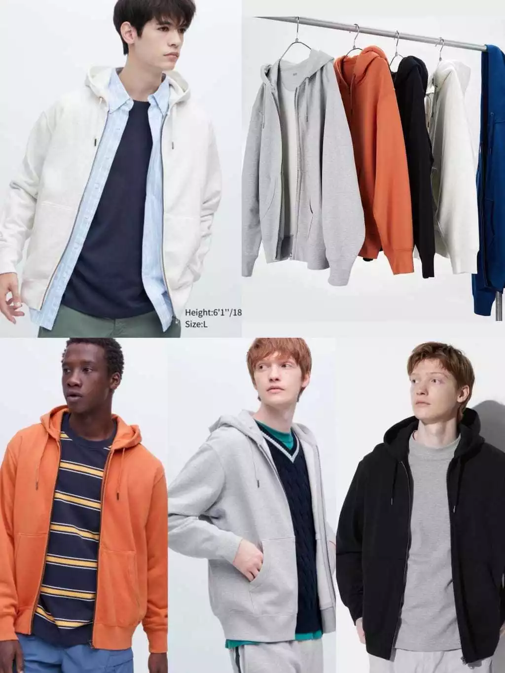 Jaket UNQ Full Zipper Unisex (Pria/Wanita) - Sweat Long Sleeve Full-Zip Hoodie Jacket - 2434