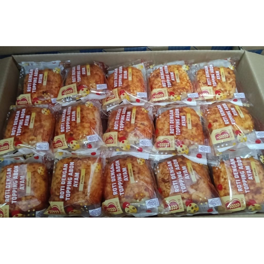 Jual BYWAY Roti Dengan Topping Abon Ayam - 1 Karton Isi 60 Pcs | Shopee ...